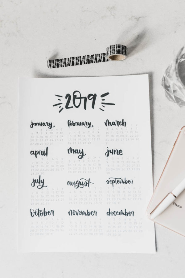 Printable Backdated Calendars Bundle (2015-2025) - Image 21