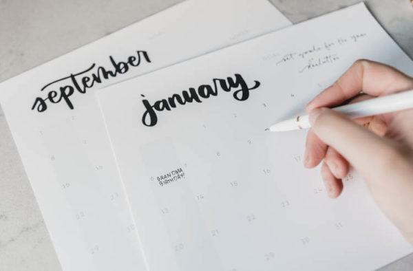2019 Calendars - Free Printable list style calendars- 4 DIFFERENT STYLES