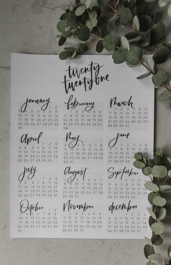 Printable Backdated Calendars Bundle (2015-2025) - Image 3