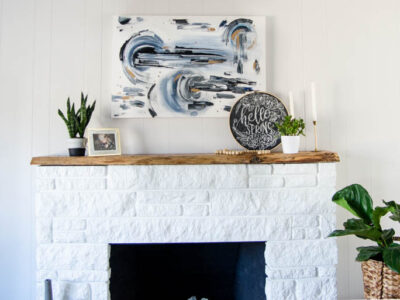 DIY Abstract painting on canvas- a beginner tutorial... I love this large scale art! Way more affordable to make it yourself