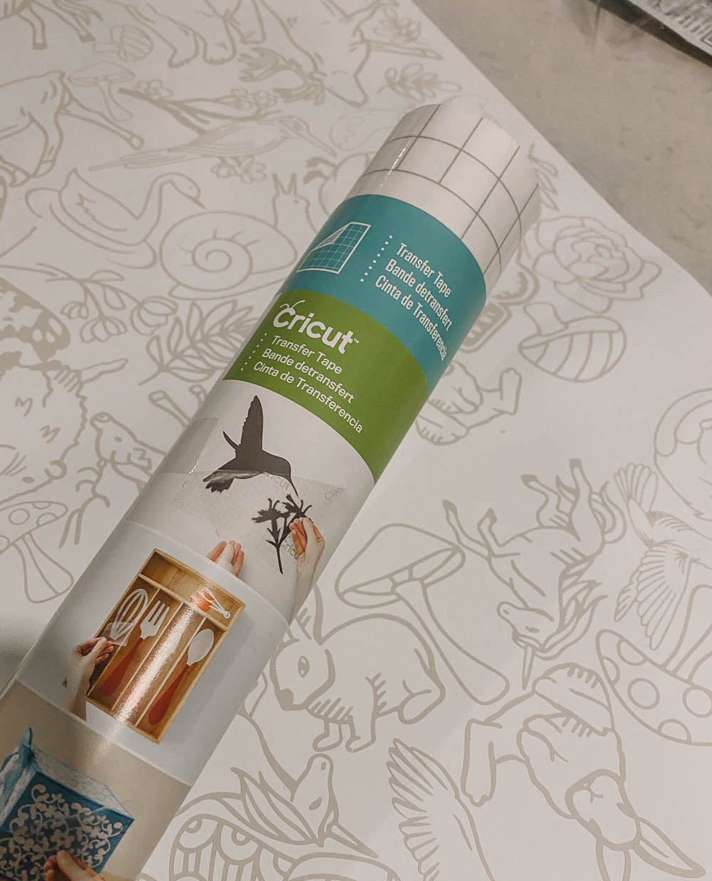 Apply transfer tape before cutting
