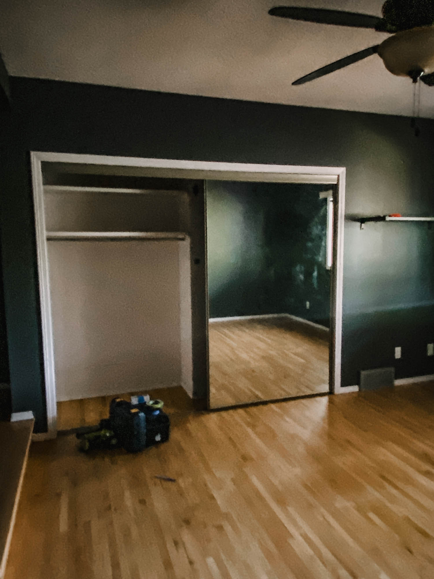 mirrored closet doors BEFORE