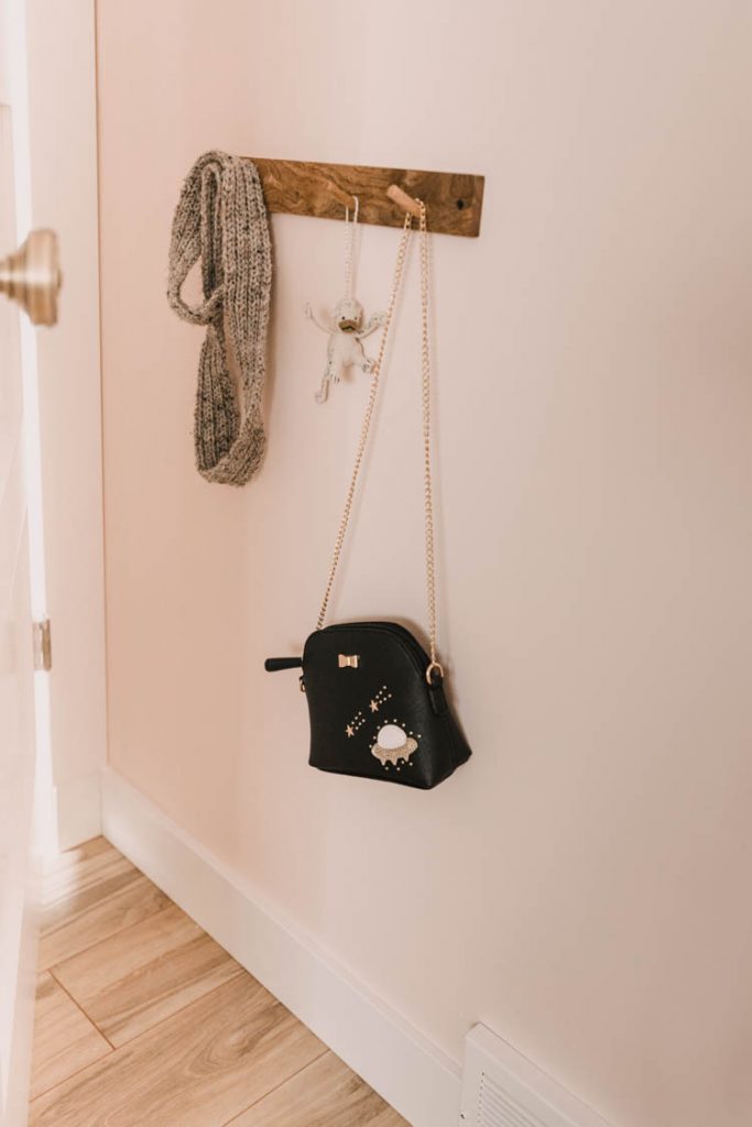 Sweet $5 coat rack for a kids room!