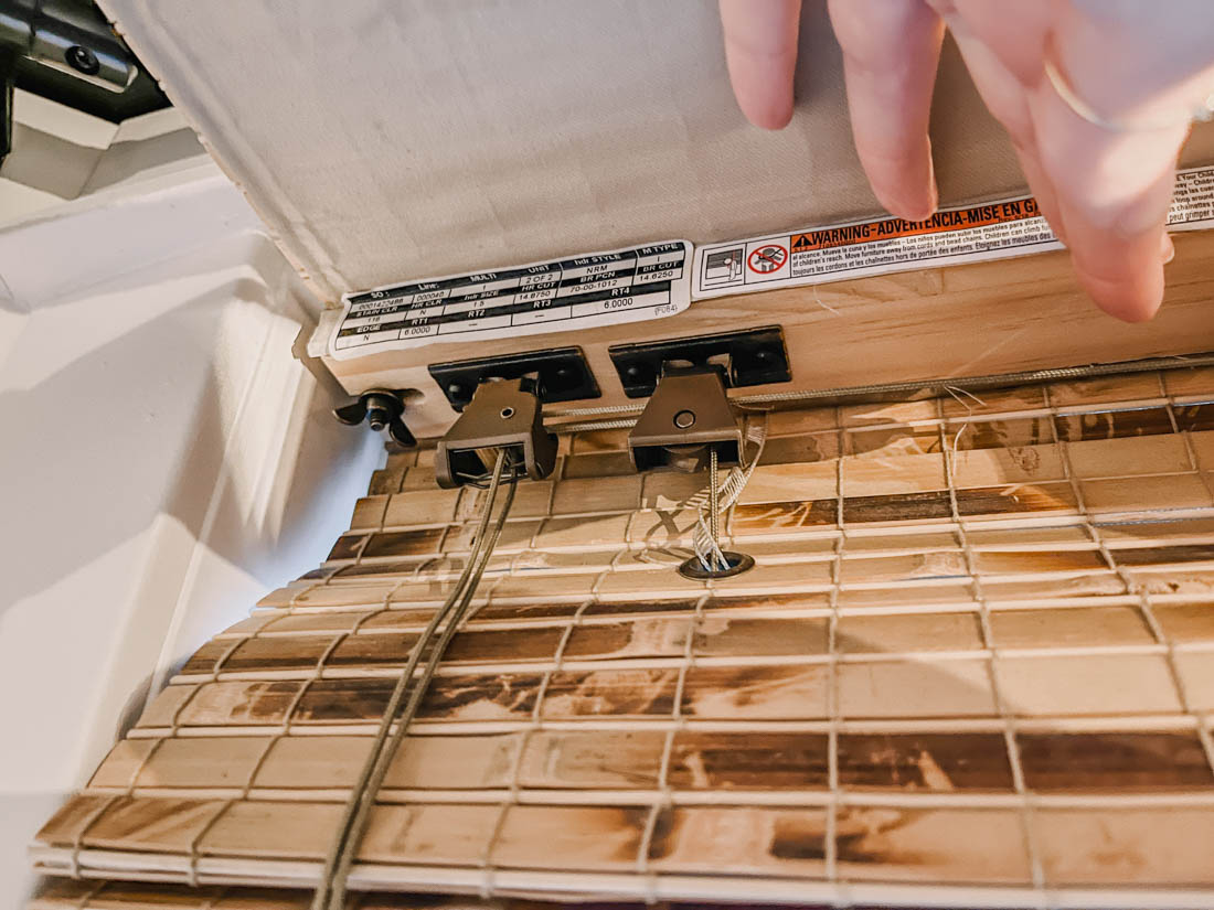 How to install woven wood shades on bay windows 