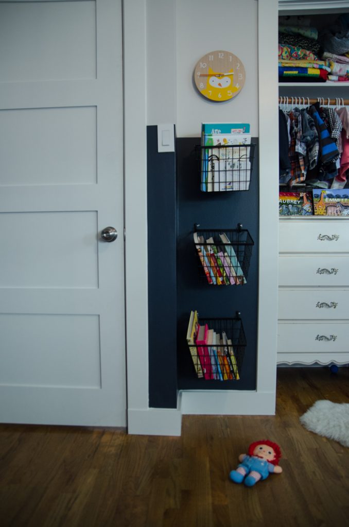 Simple Storage Solution! Book Baskets on Hooks