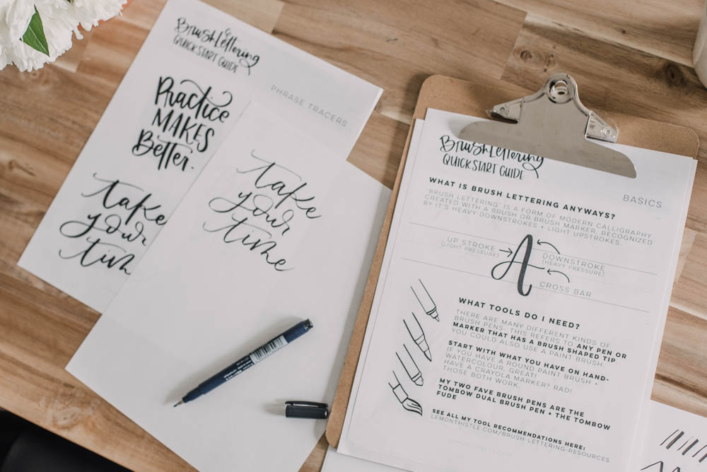 Brush Lettering Quickstart Guide