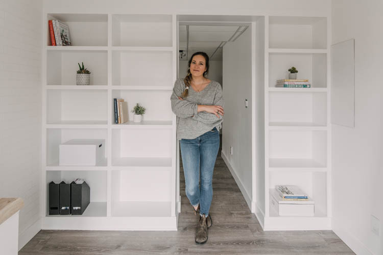 DIY Built in Shelving with tips to build it yourself... with a drop ceiling