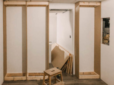 How to build your own built in shelving- the 2x4 base and header