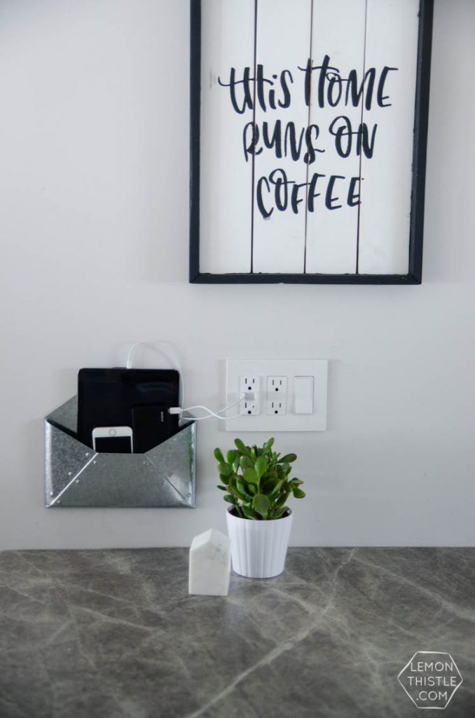 DIY wall mounted charging station