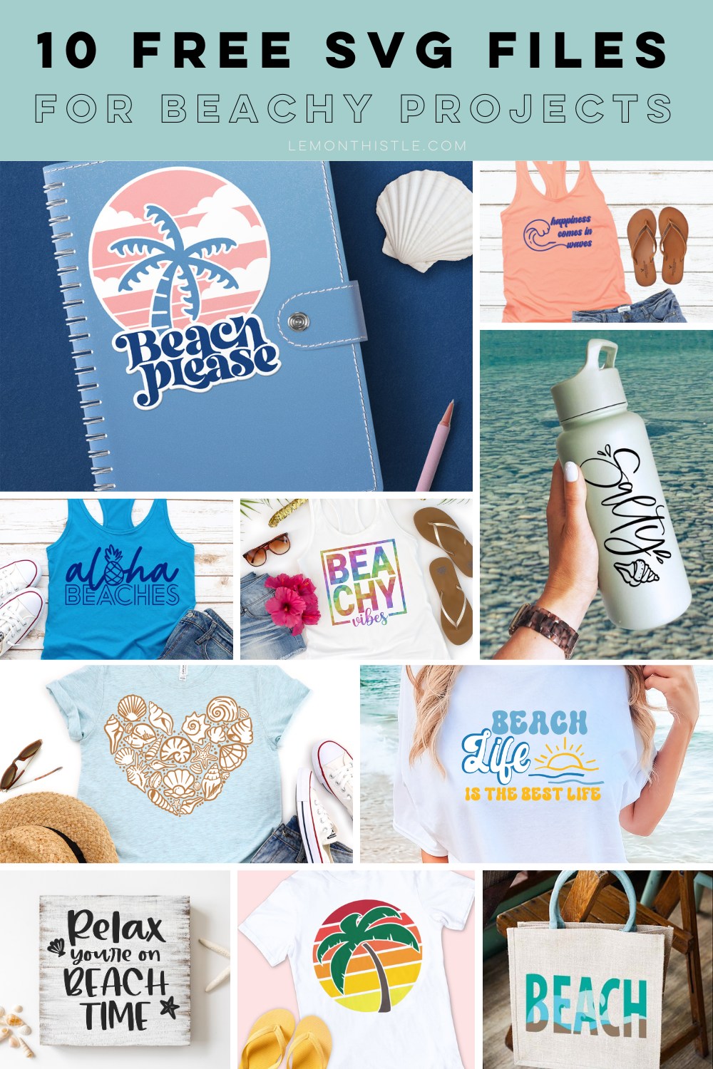 Free beach themed SVG files
