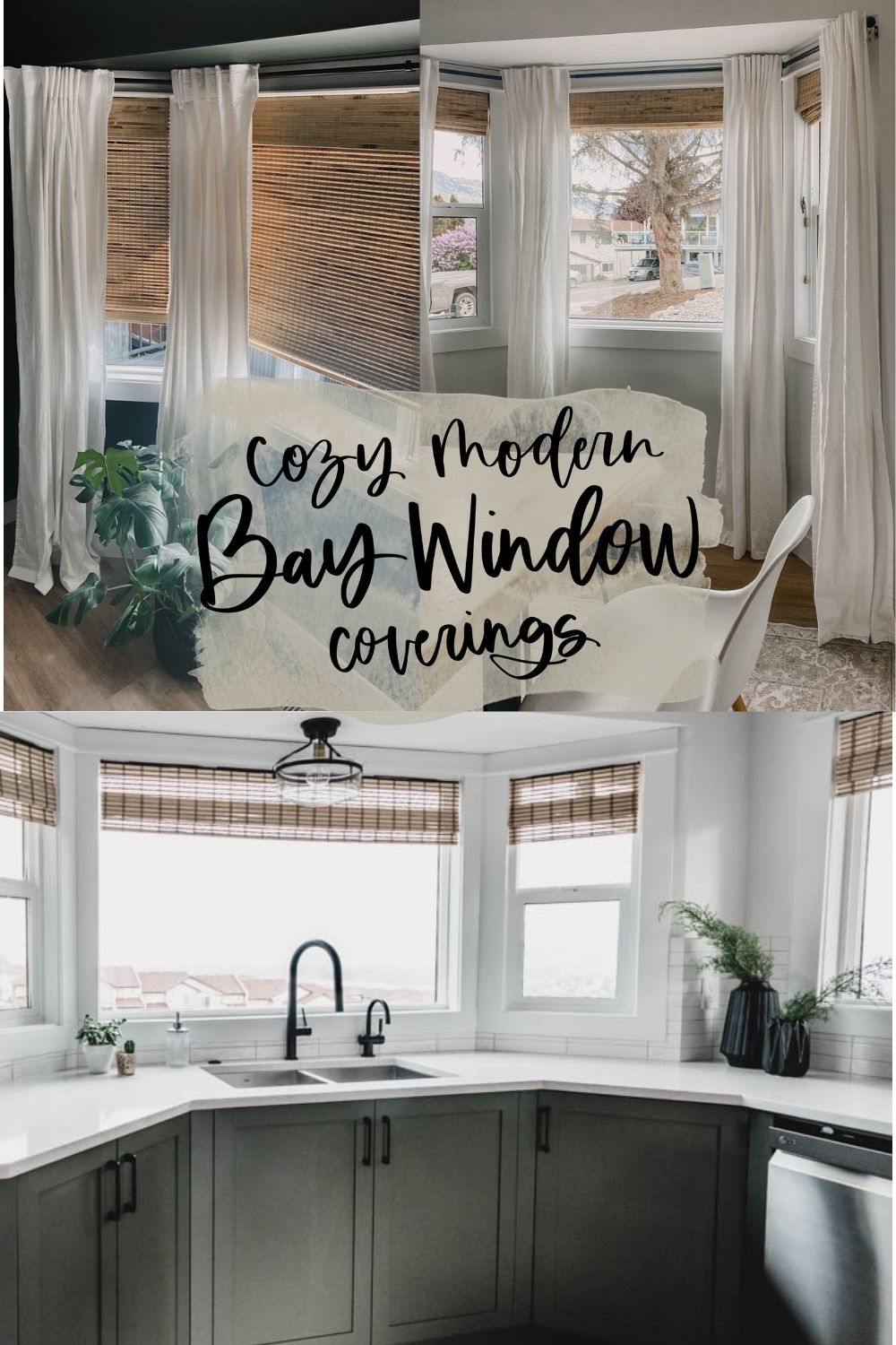 Cozy Modern Bay Window Coverings