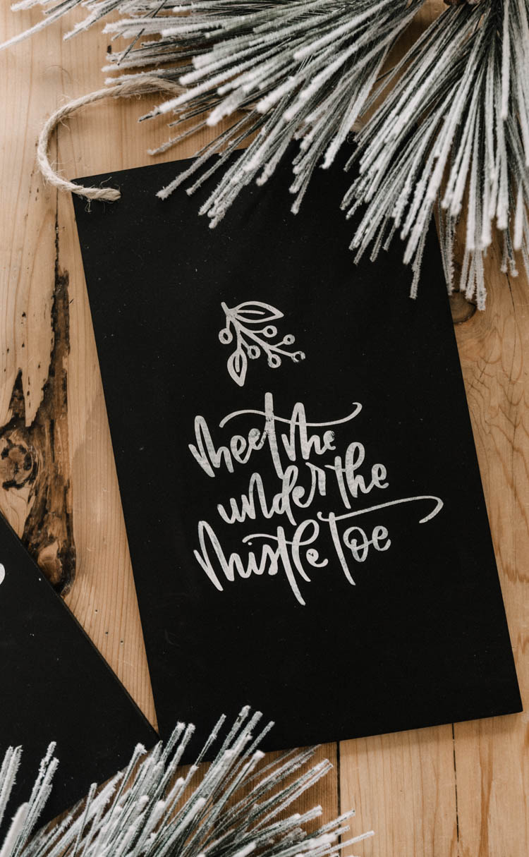 DIY Faux Chalkboard Signs & Cozy Christmas Hand Lettered SVG Bundle!