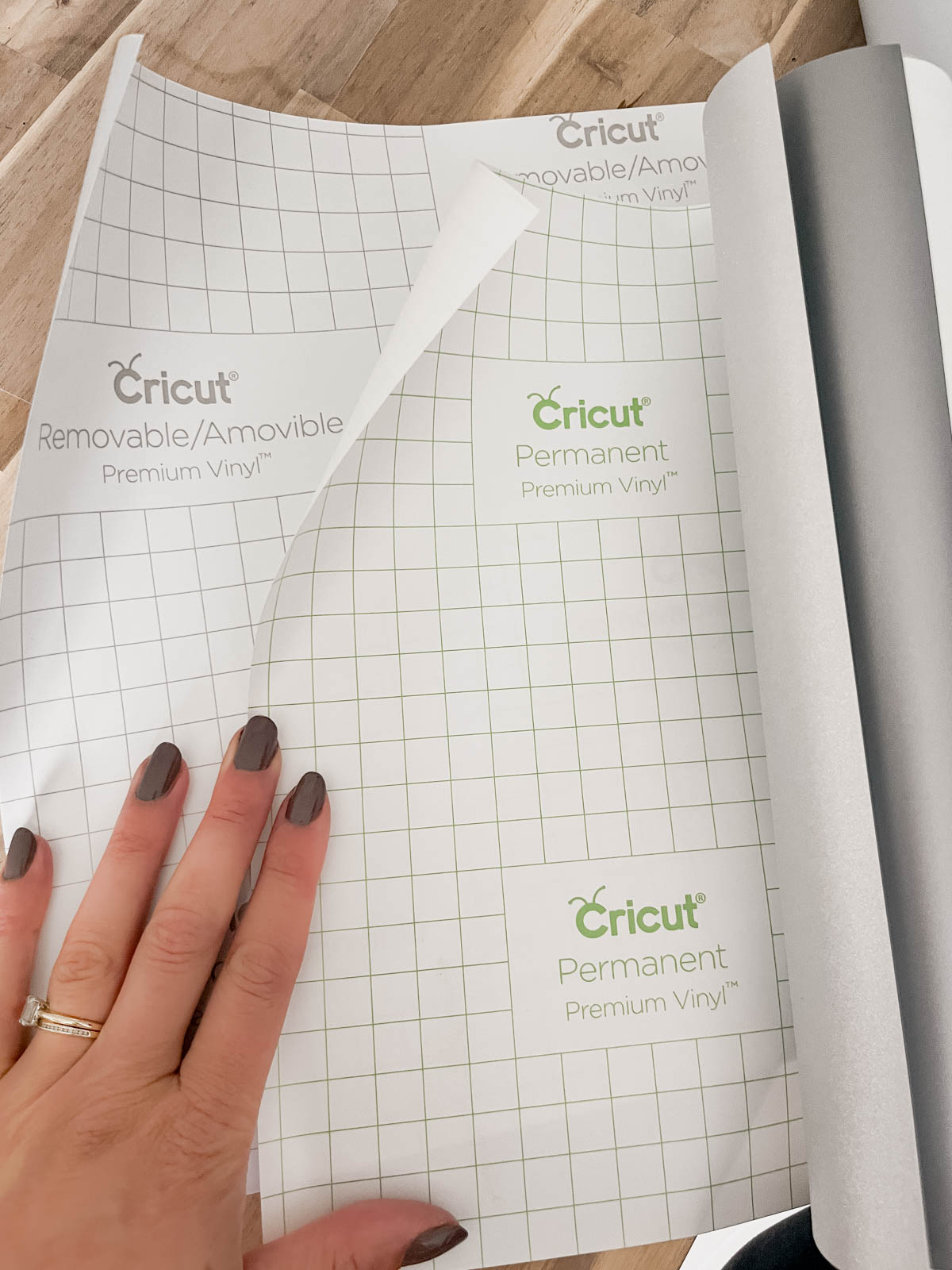 Adhesive vinyl- removable vs adhesive (printed on back of vinyl backing)
