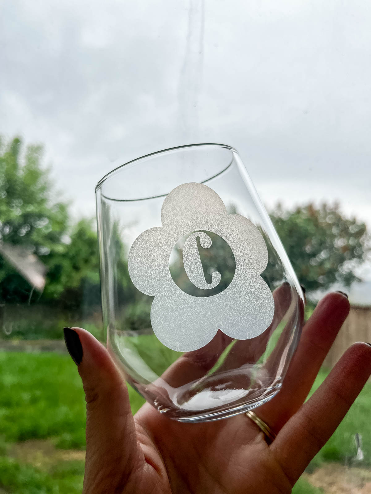 Frosted glass look with permanent adhesive vinyl
