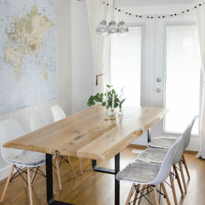 DIY Live Edge Table with Steel Base