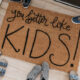 DIY Personalized Door Mat- great video tutorial on how to letter on coir mats!
