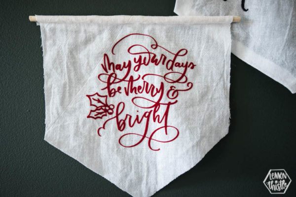 Holiday DIY Pennants- two ways to make them