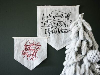 Holiday DIY Pennants- two ways to make them