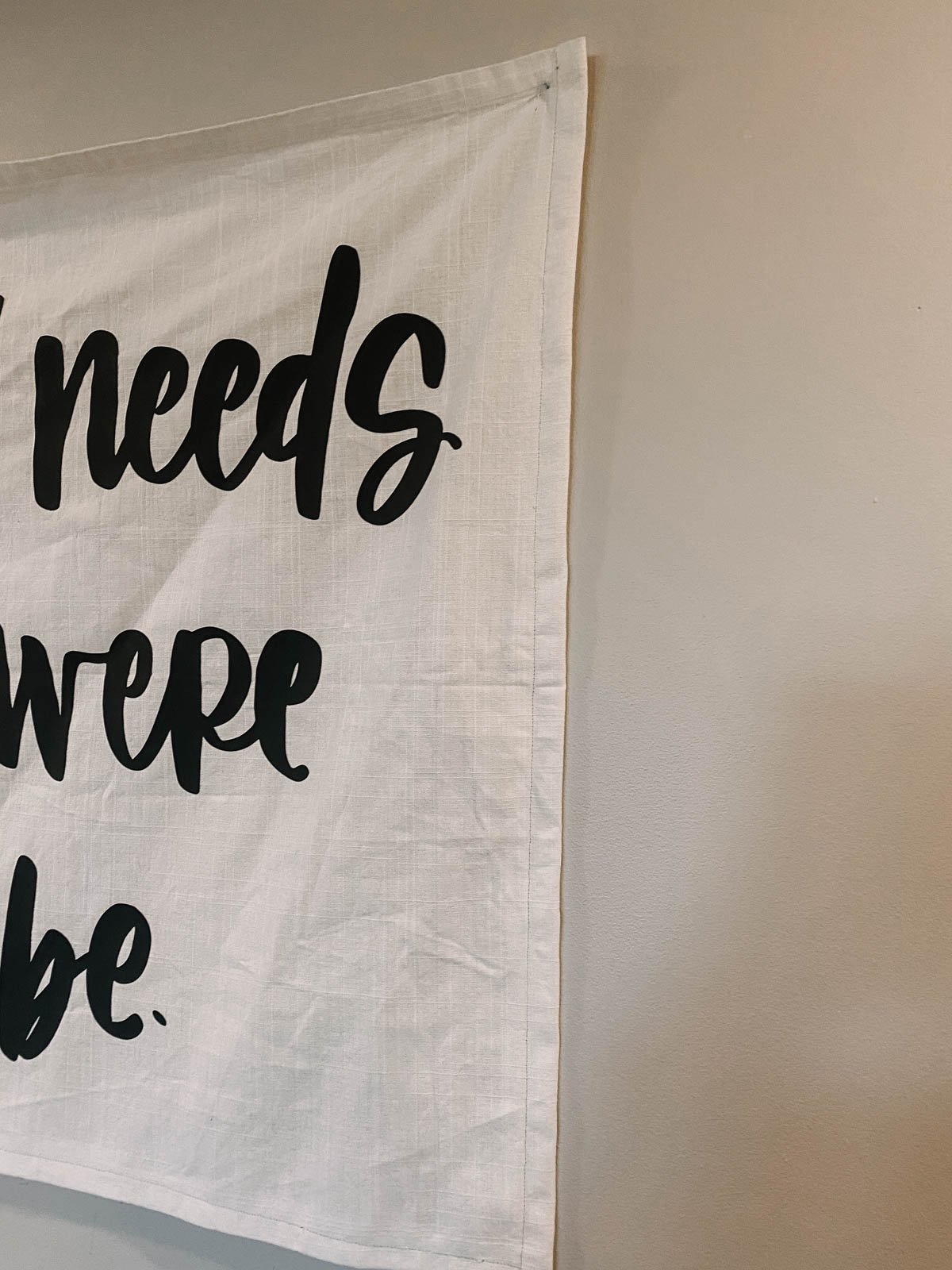 How to hang a wall flag with nails