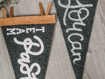 DIY Leather and Felt Pennants