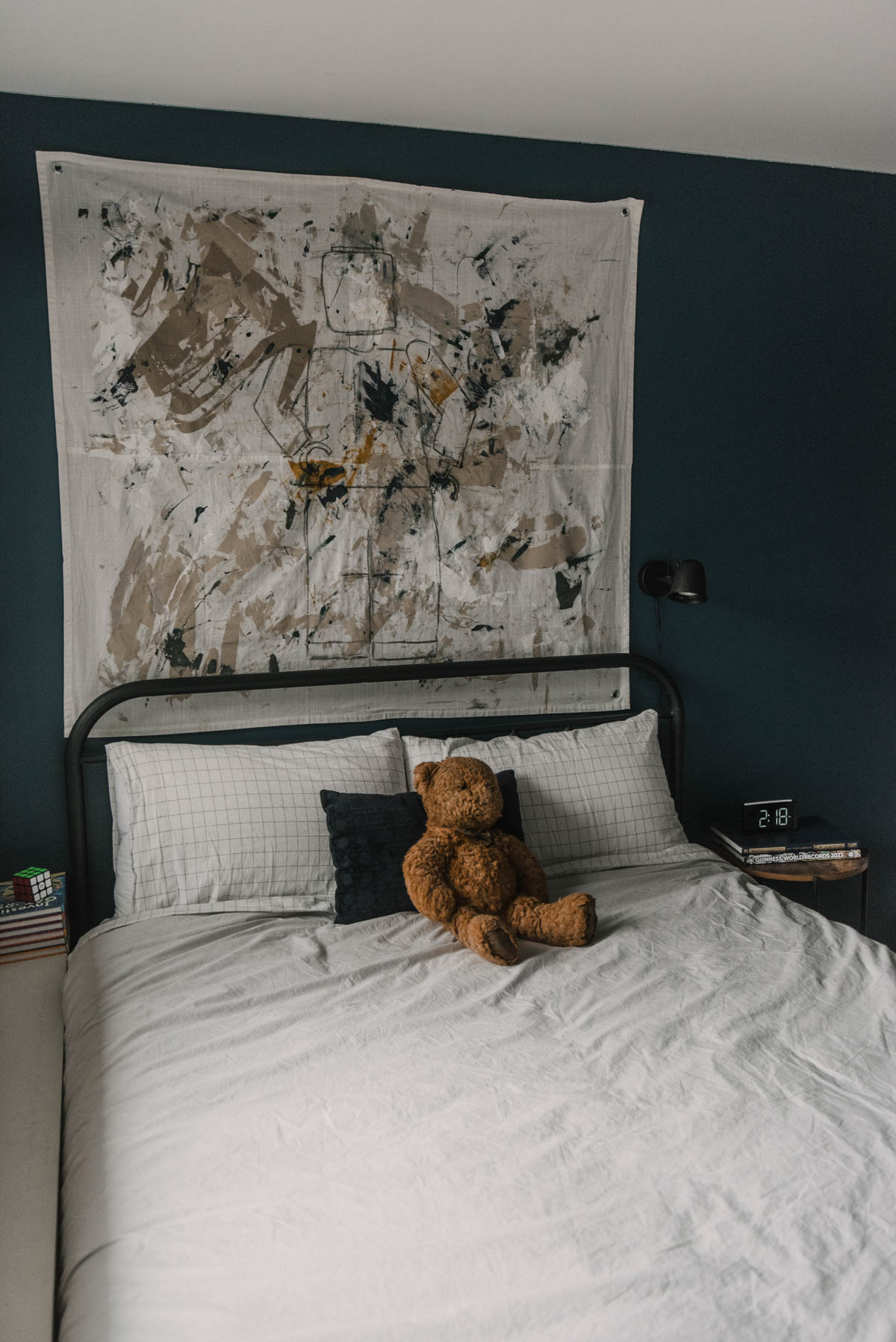 DIY LEGO wall art for a tween bedroom makeover 
