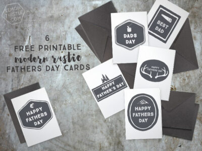 Six Free Printable Modern Rustic Fathers Day Cards... I love how simple these are!