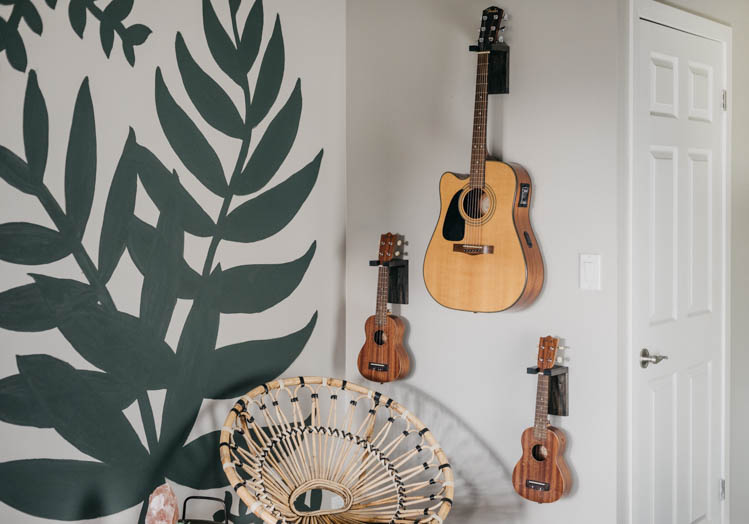 DIY Wall Mount Guitar Holders