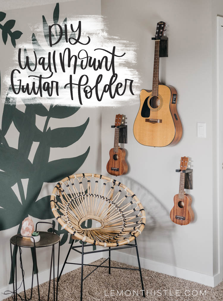 DIY Wall Mount Guitar Holders- Tutorial and plans