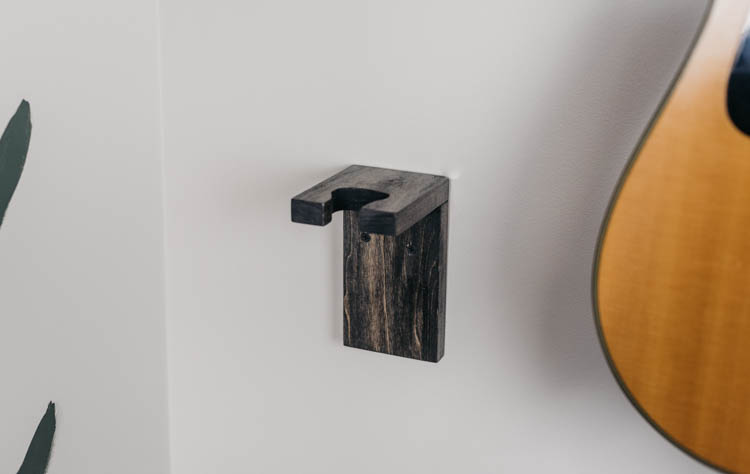 DIY Wall Mount Guitar Holders- Tutorial and plans