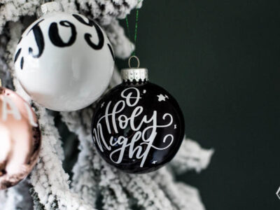 DIY Handlettered Ornaments- 3 ways to make them