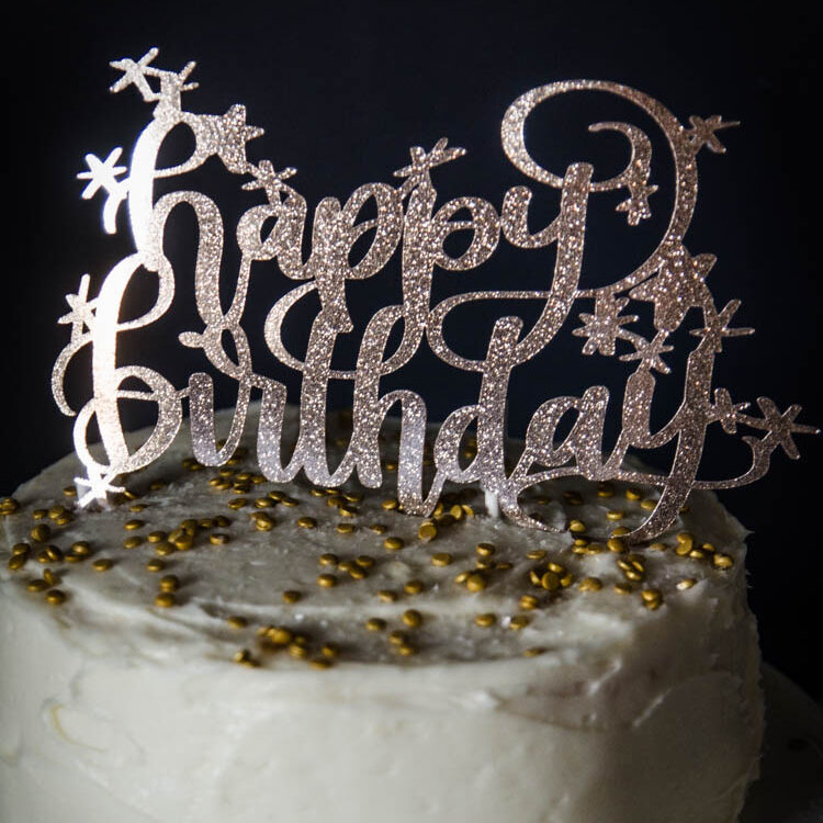 Free Happy Birthday Cake Topper Cut File