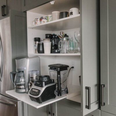 DIY Appliance Garage with Pull Out Shelf