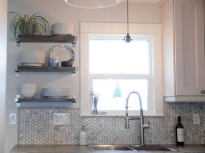 Why I always start with my dishes on open shelving in the kitchen