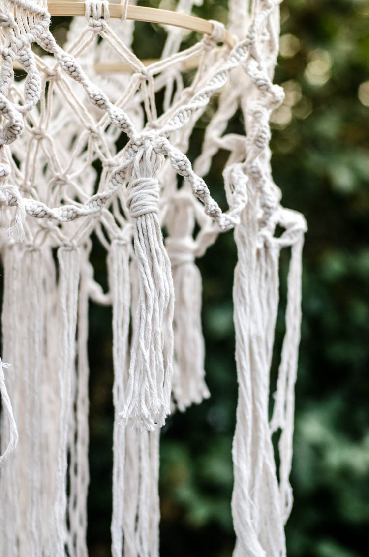 DIY Macrame Chandelier Tutorial - such a cute boho decoration