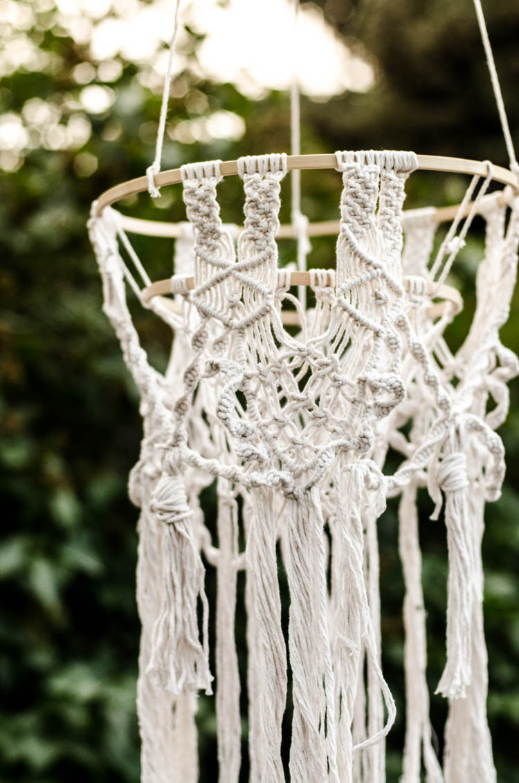 DIY Macrame Chandelier Tutorial - such a cute boho decoration