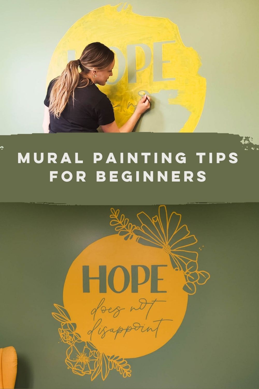 Hope does not disappoint floral mural