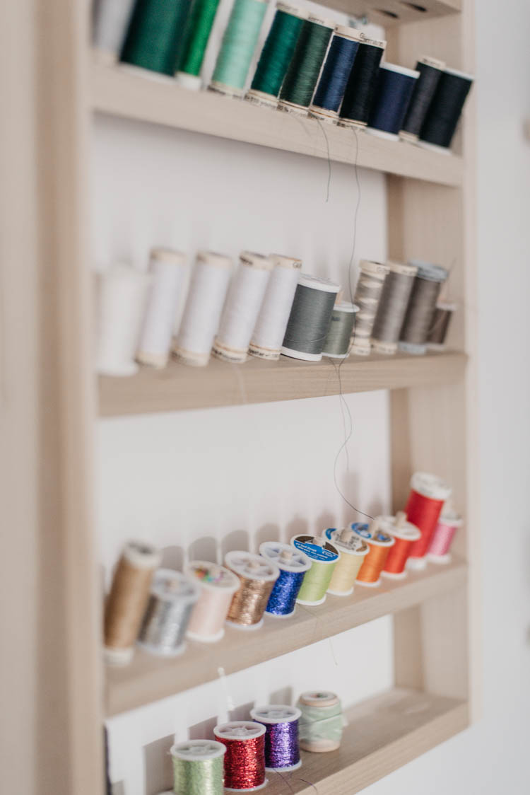 DIY Thread Holder- craft room storage solutions