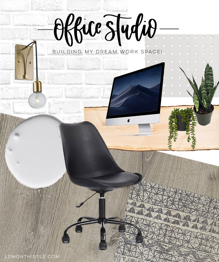 Design plans and before photos of my DIY office studio!