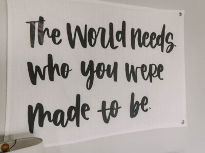 DIY wall flag for a playroom makeover