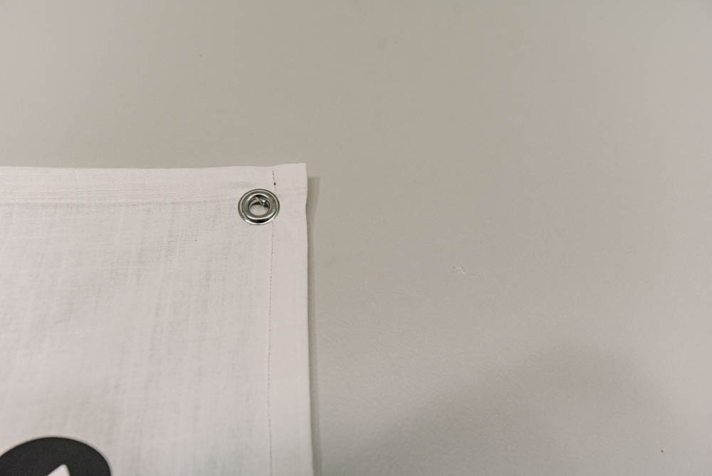 How to hang a wall flag with corner grommets