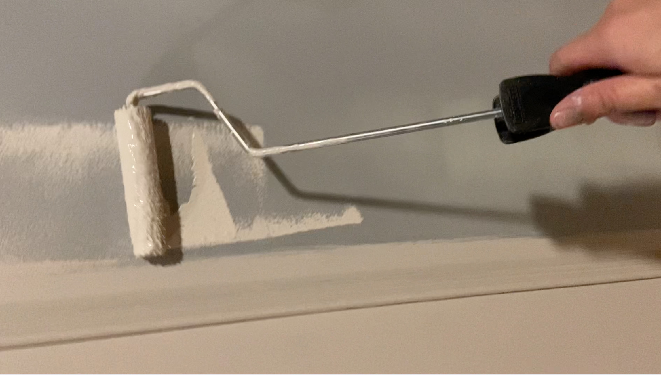 adding trim and paint to mirror doors