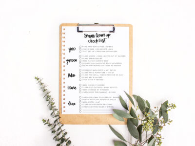 Free Printable Spring Clean Checklist for the exterior