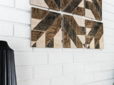 30 MINUTE DIY Stained Wood Art- with wooden quilt blocks