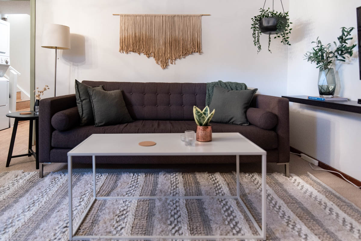 Boho decor ideas in a cozy basement suite airbnb