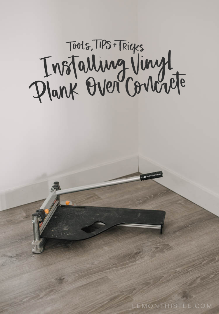 Tips for installing vinyl plank over concrete floors- great ideas in here!