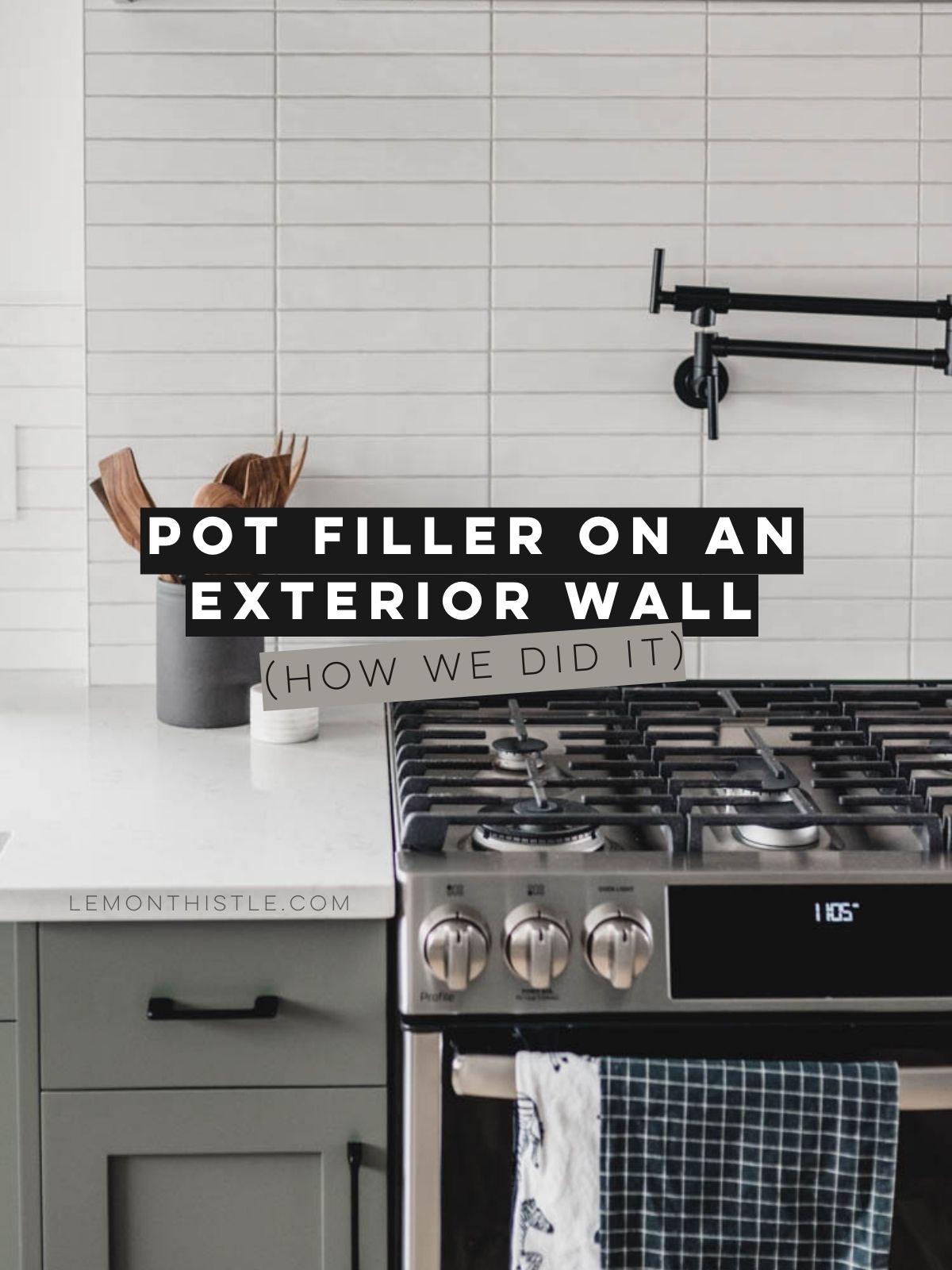 How to install a pot filler on an exterior wall