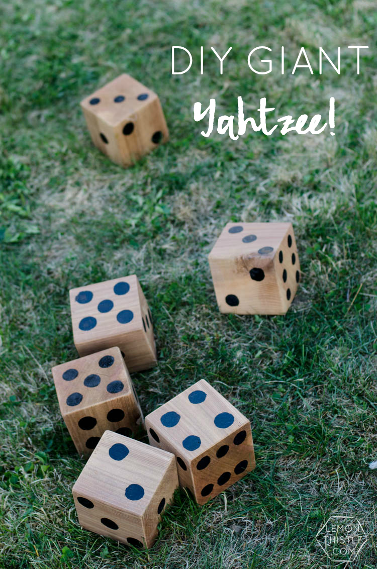 DIY Yard Games- I love this! I've seen Jenga but it's so much fun to have options... like yahtzee!