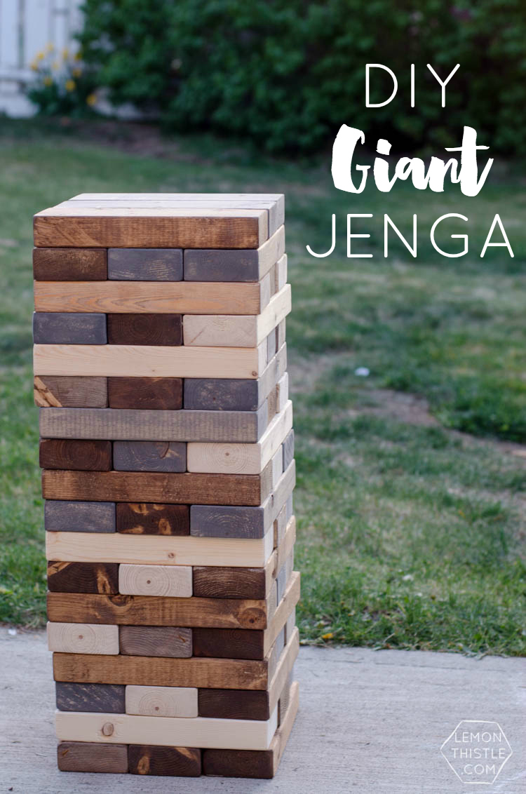 DIY Yard Games- I love this! I've seen Jenga but it's so much fun to have options!