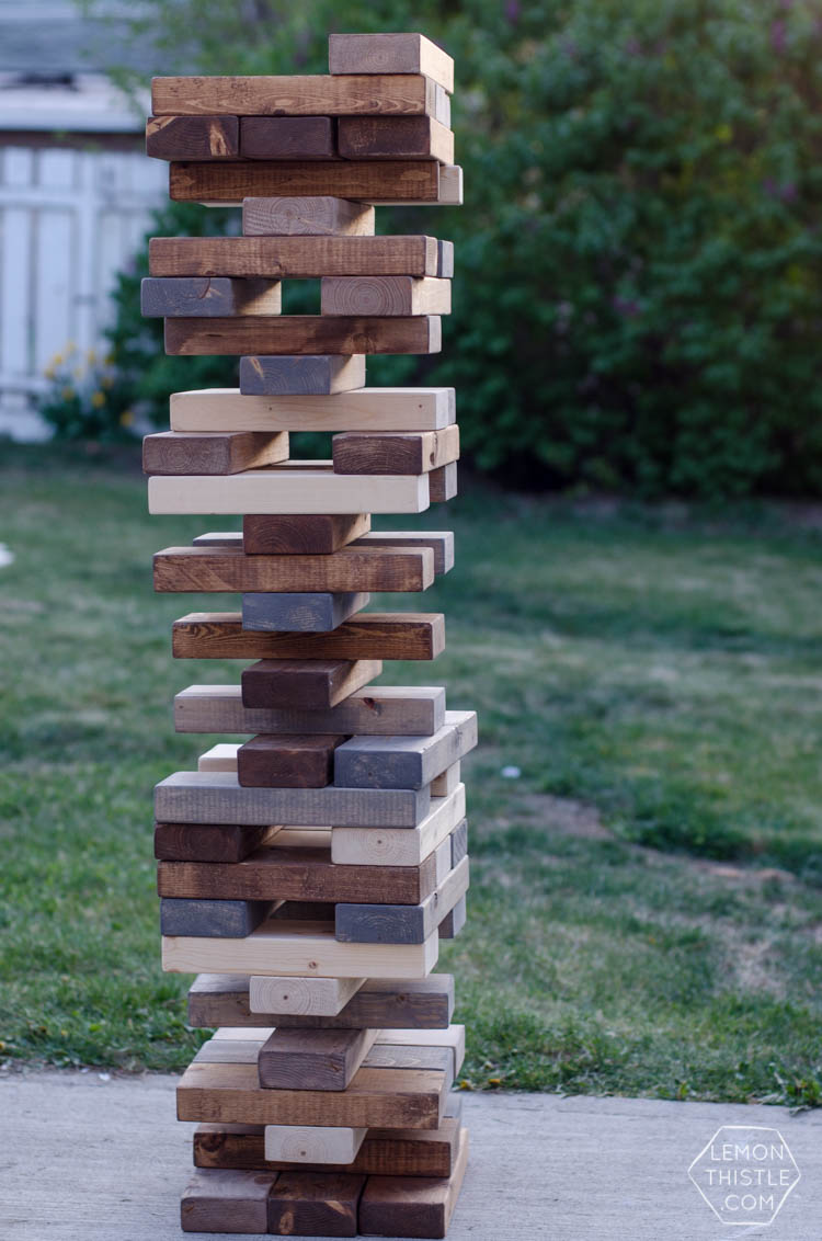 DIY Yard Games- I love this! I've seen Jenga but it's so much fun to have options!