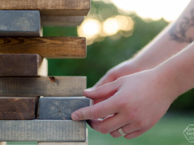 DIY Yard Games- I love this! Dominoes and Yahtzee would be such fun outdoor activities.